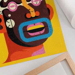 Retro plakát Abstraktní portrét