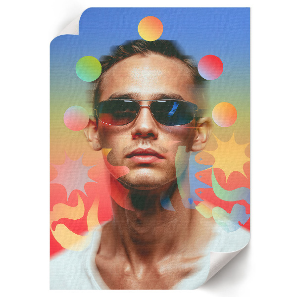 Retro poszter Barevný portrét