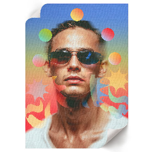 Retro poszter Barevný portrét