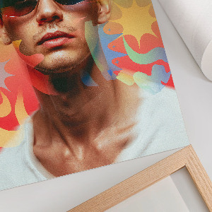 Retro poszter Barevný portrét