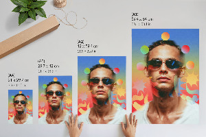 Retro poszter Barevný portrét