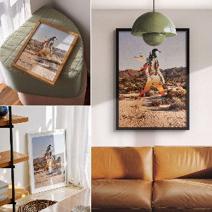 Poszter kép Poušť a postava