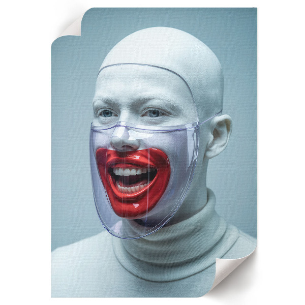 Vintage poszter Futuristická tvář