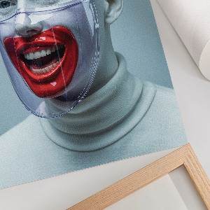 Vintage poszter Futuristická tvář