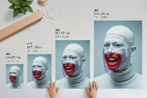 Vintage poszter Futuristická tvář