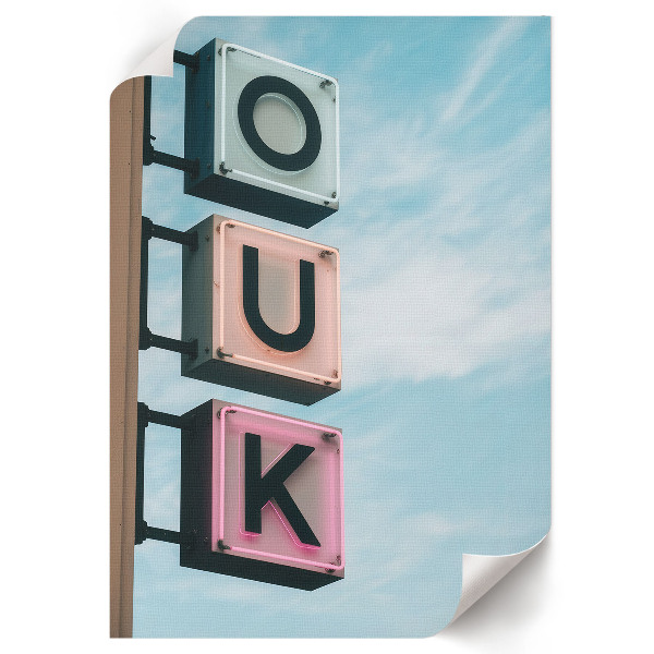 Retro plakát Neonový nápis