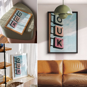 Retro plakát Neonový nápis