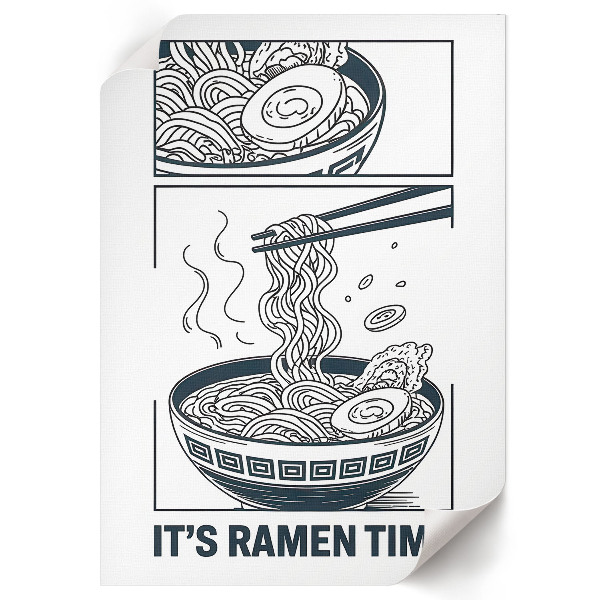 Retro poszter Ramen komiks