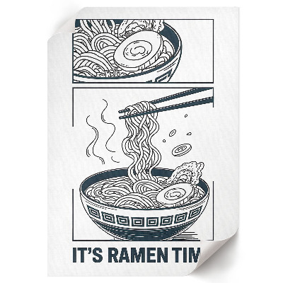Retro poszter Ramen komiks
