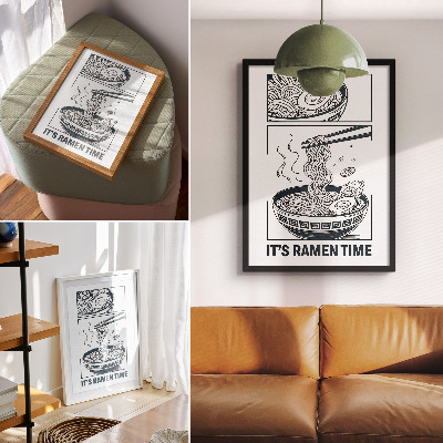 Retro poszter Ramen komiks