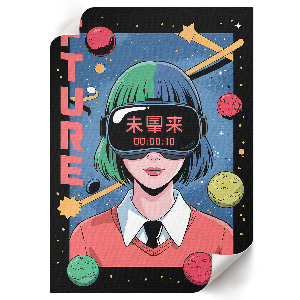 Retro poszter 'Budoucí anime'