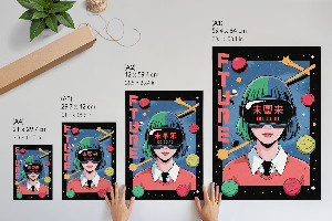 Retro plakát Budoucí anime