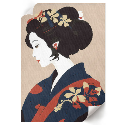 Vintage poszter Japonská žena
