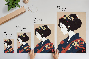 Vintage poszter Japonská žena