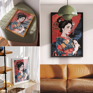 Retro plakát Japonská elegance