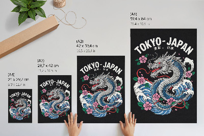 Vintage poszter Japonský drak