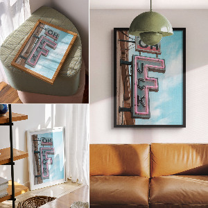 Retro plakát Neonový nápis