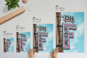 Retro plakát Neonový nápis