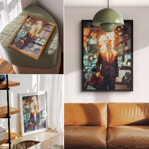 Retro poszter Burning Man