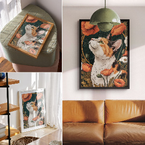 Vintage poszter Kočičí magie