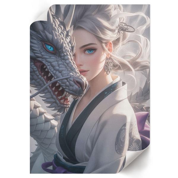 Retro poszter Žena a drak