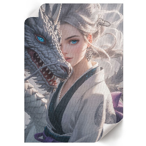 Retro poszter Žena a drak