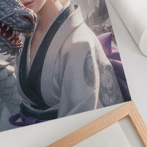 Retro poszter Žena a drak