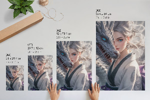 Retro poszter Žena a drak