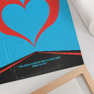 Retro poszter Planoucí srdce