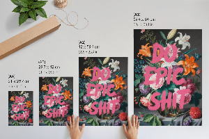 Retro plakát Abychom epixovali sračky, květiny