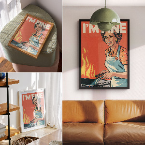 Retro plakát Jsem v pořádku