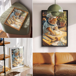 Poszter kép Kočka šéfkuchařka