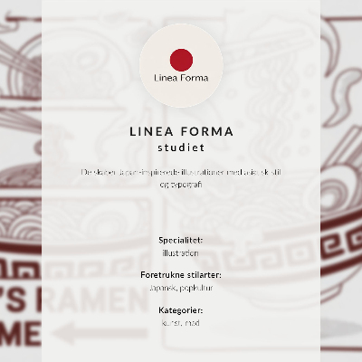 Retro poszter Kotě a ramen