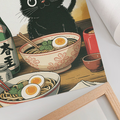 Retro poszter Kotě a ramen