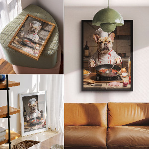 Vintage poszter Psí kuchař