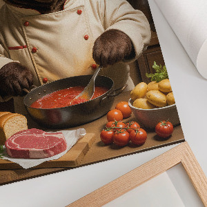 Retro poszter Medvědí kuchař