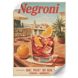 Poszter a Negroni koktélról