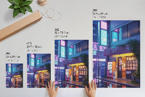 Retro plakát Městská krajina