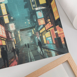 Retro poszter Městské neonové nápisy