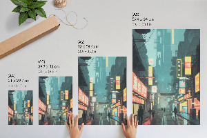 Retro poszter Městské neonové nápisy