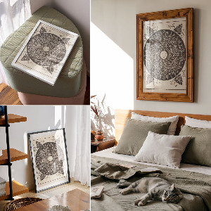 Retro plakát Knoflík s medailonem