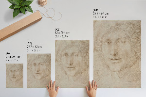 Retro plakát Hlava mladého muže