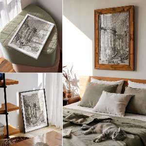 Vintage poszter Starověký chrám