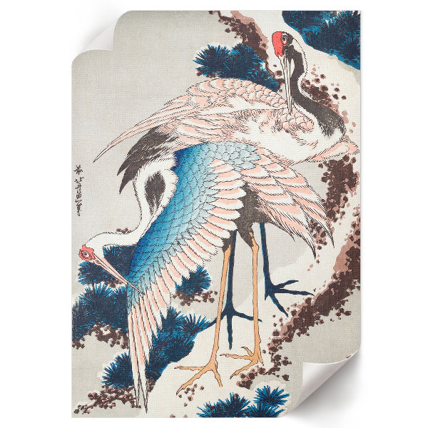 Retro poszter Jeřábi na stromě