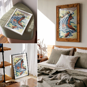 Retro plakát vodopády Yoshitsune