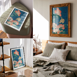 Retro poszter Pivoňky a kanárek