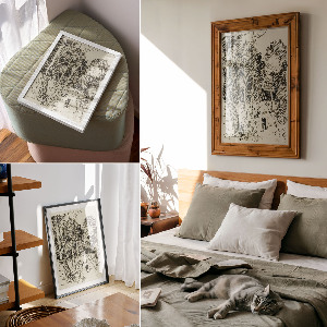 Vintage poszter Lesní krajina