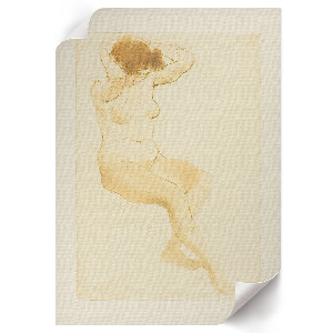 Retro plakát Žena si upravuje vlasy