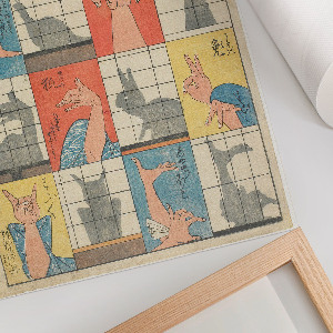 Vintage poszter Osm stínových postav