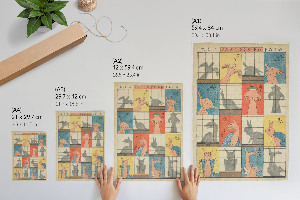 Vintage poszter Osm stínových postav